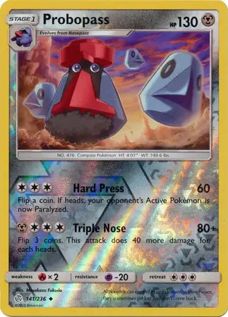 Cosmic Eclipse Probopass #141/236 reverse holo